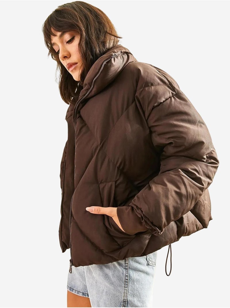 Doudoune oversize bianco lucci Marron chocolat - Kiabi