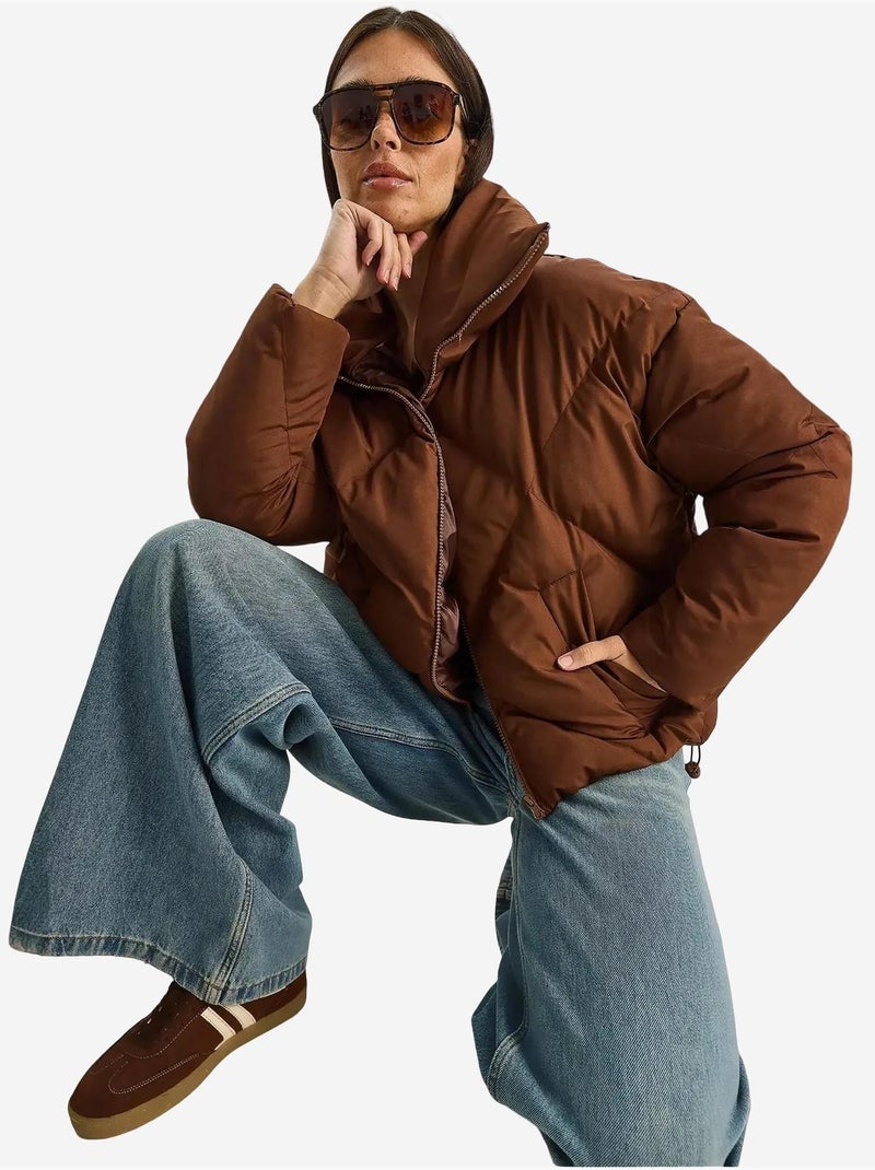 Doudoune oversize bianco lucci Marron foncé - Kiabi