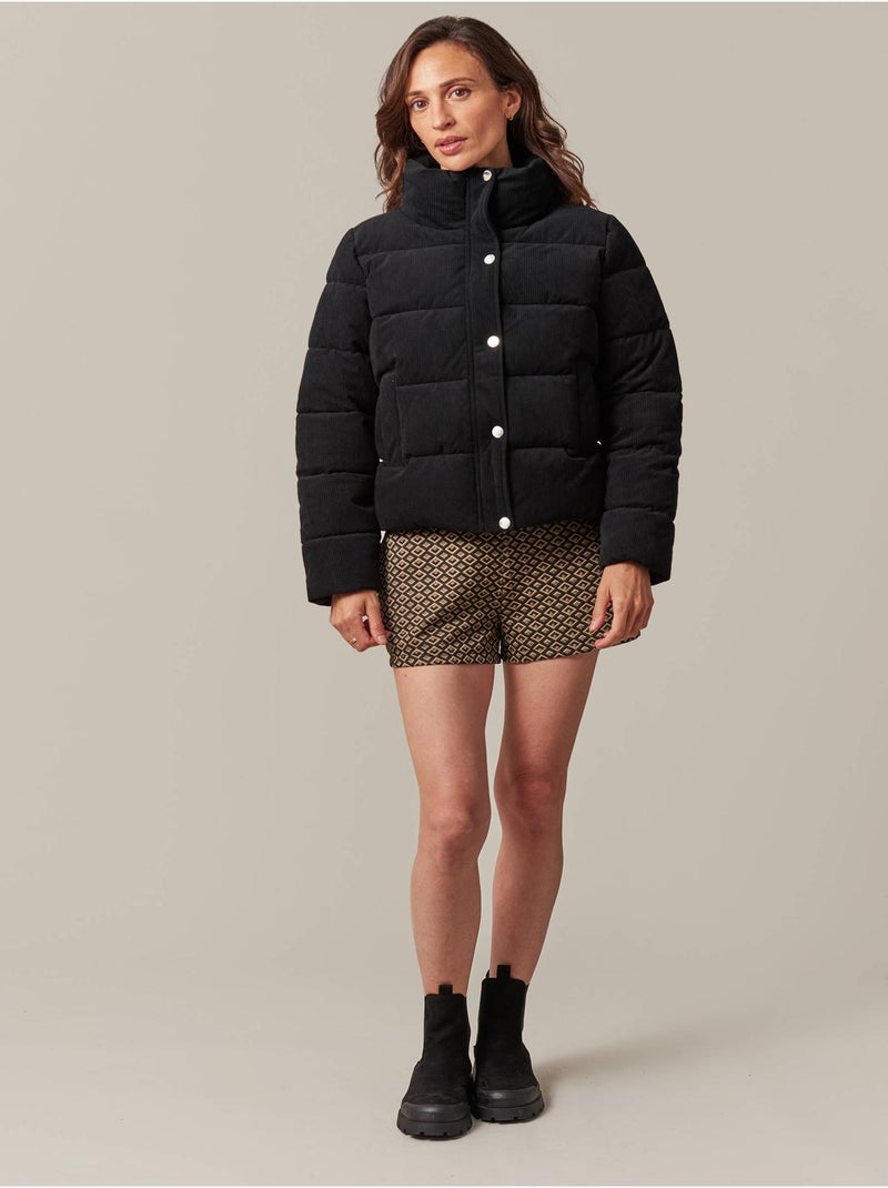 Doudoune oversize en velours côtelé 'Deeluxe' Noir - Kiabi