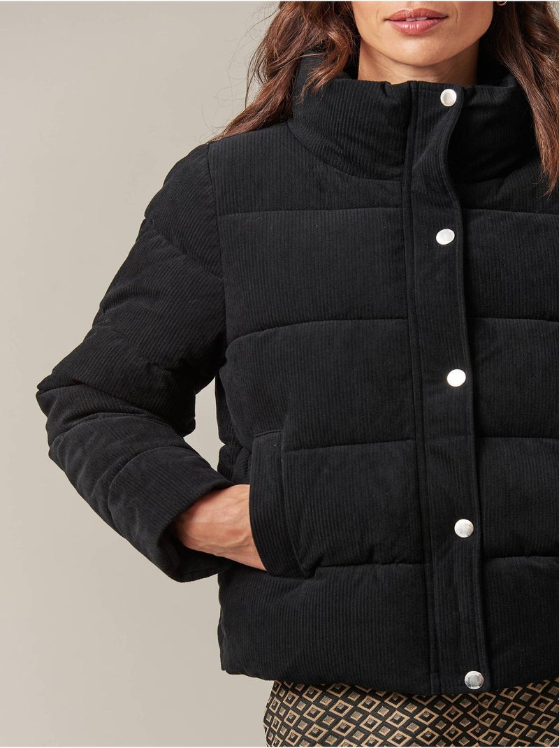 Doudoune oversize en velours côtelé 'Deeluxe' Noir - Kiabi
