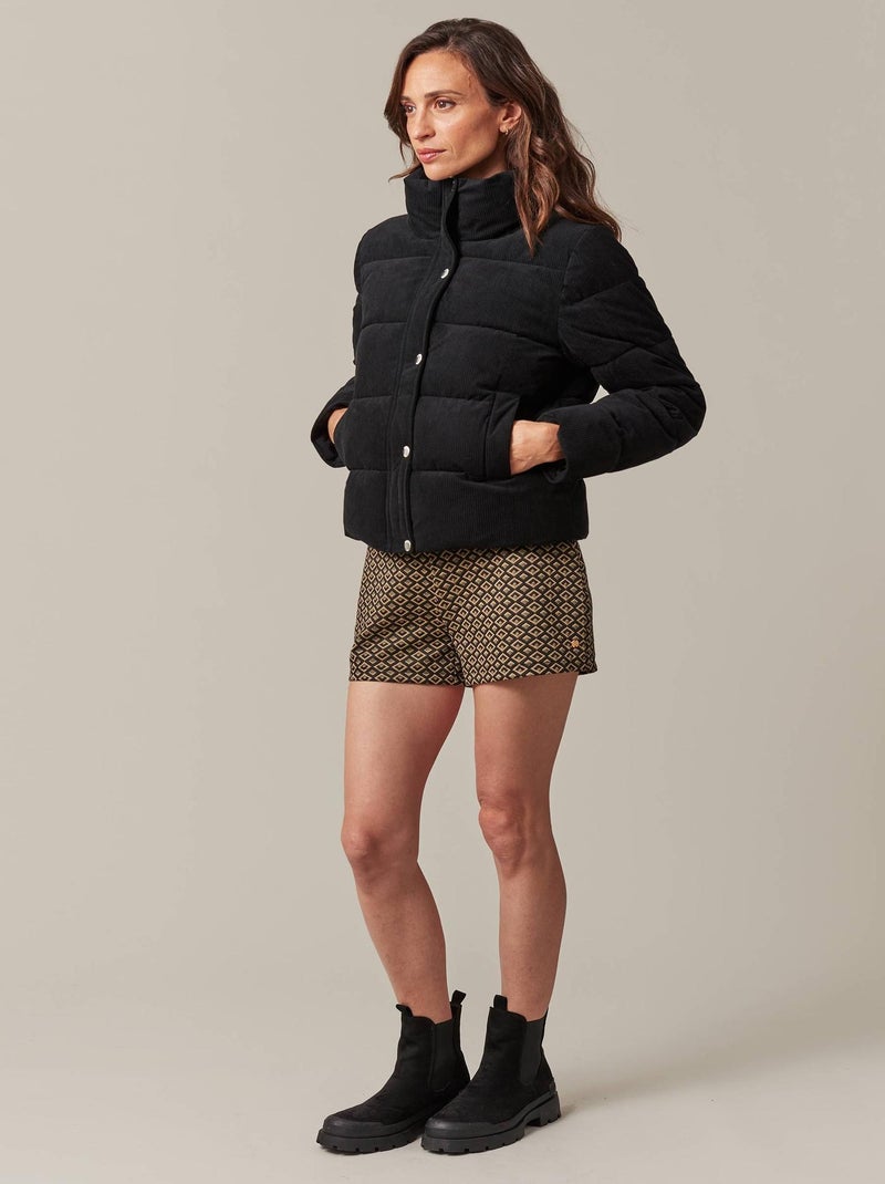 Doudoune oversize en velours côtelé 'Deeluxe' Noir - Kiabi