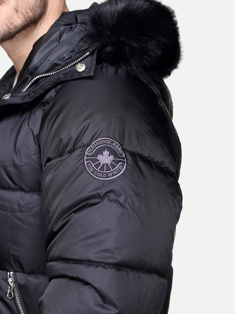 Doudoune Paragoose à capuche Noir - Kiabi