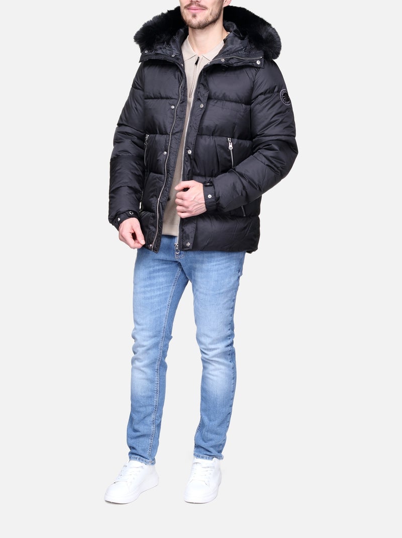 Doudoune Paragoose à capuche Noir - Kiabi