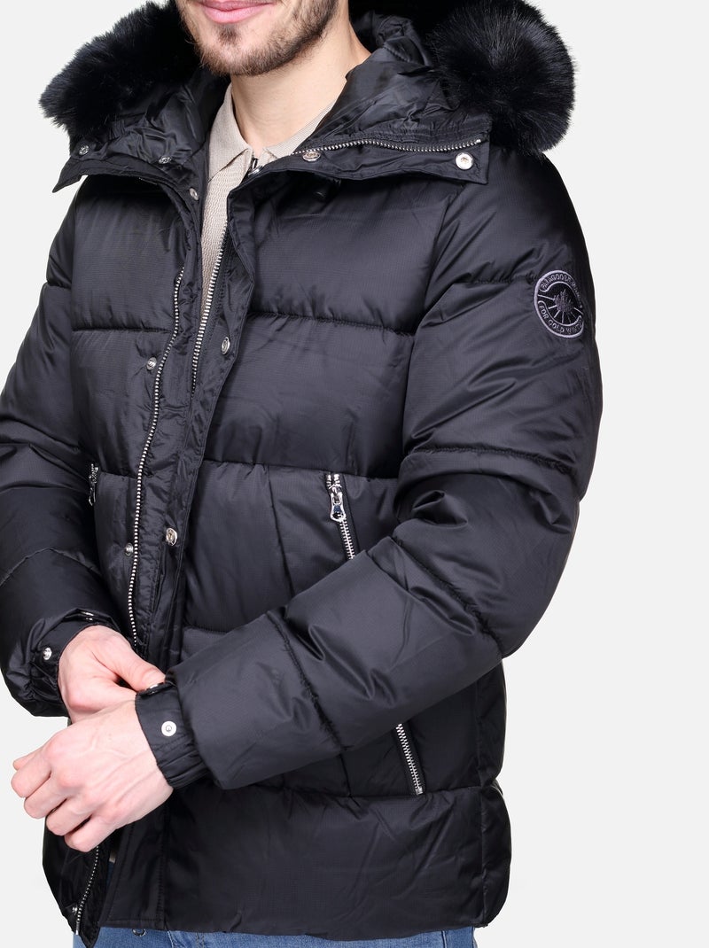 Doudoune Paragoose à capuche Noir - Kiabi