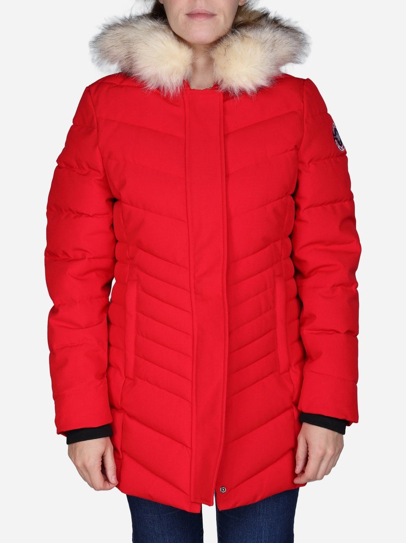Doudoune Paragoose longue Rouge Femme Kiabi