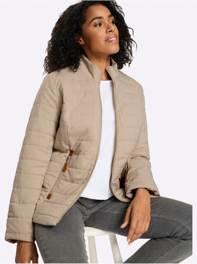 Doudoune poches avec fermeture à glissière pratiques - taille standard - moda vilona Beige - Kiabi