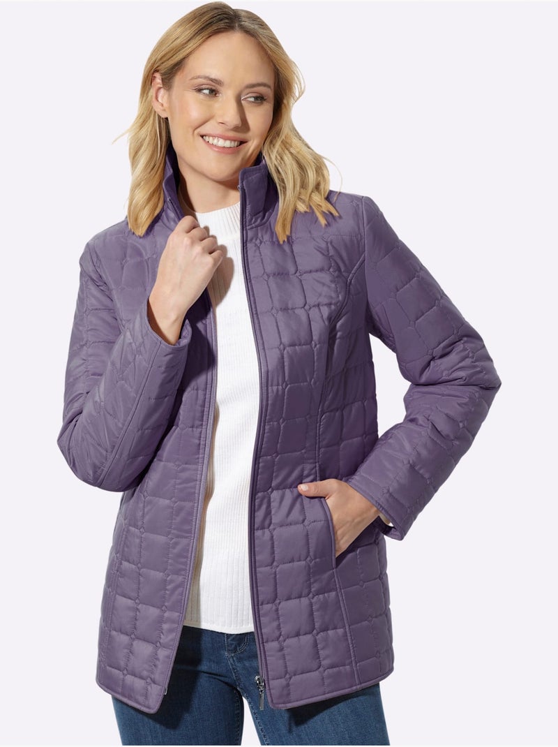 Doudoune poches cousues - taille standard - moda vilona Violet figue - Kiabi