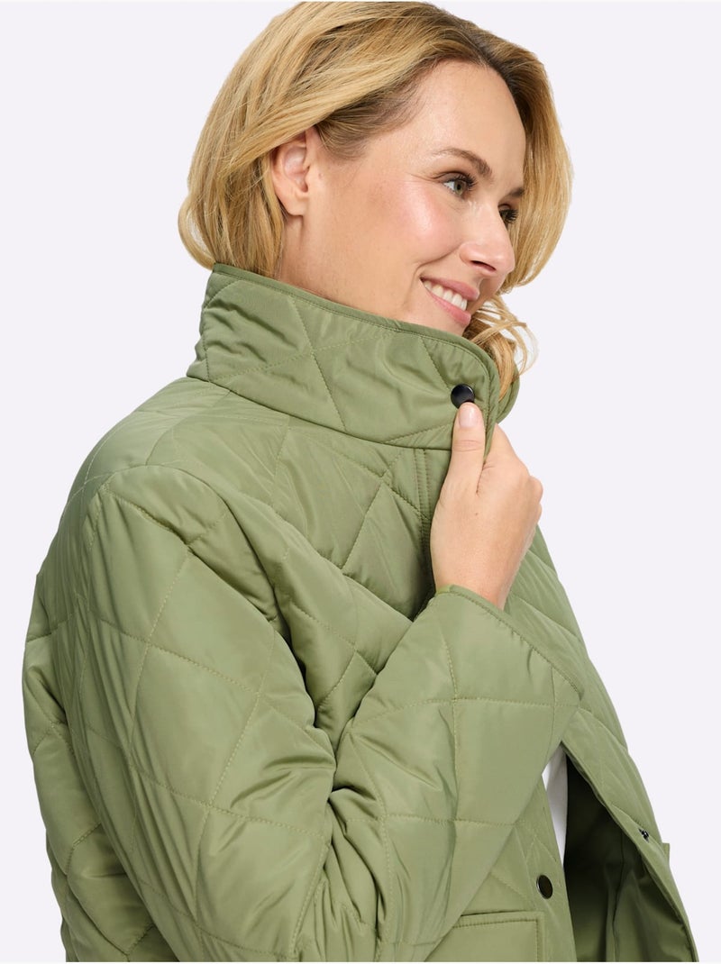 Doudoune Poches Plaquées - Taille Standard - Moda Vilona Bleu Vert Gris - Kiabi