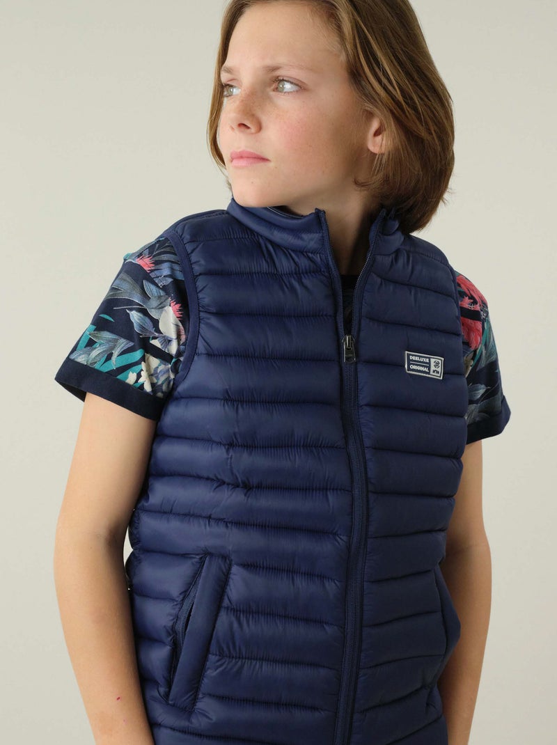 Doudoune pour garçon sans manches 'Deeluxe' Bleu marine - Kiabi