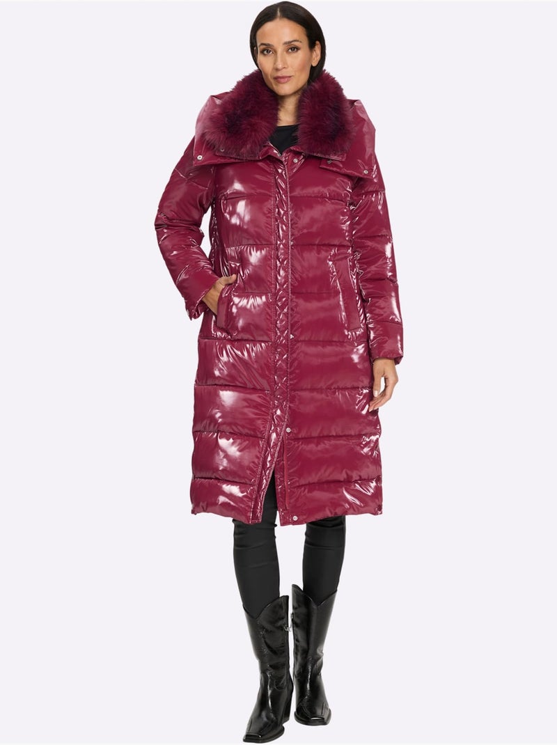 Doudoune Qualité Brillante - Taille Standard - Helline Bordeaux - Kiabi