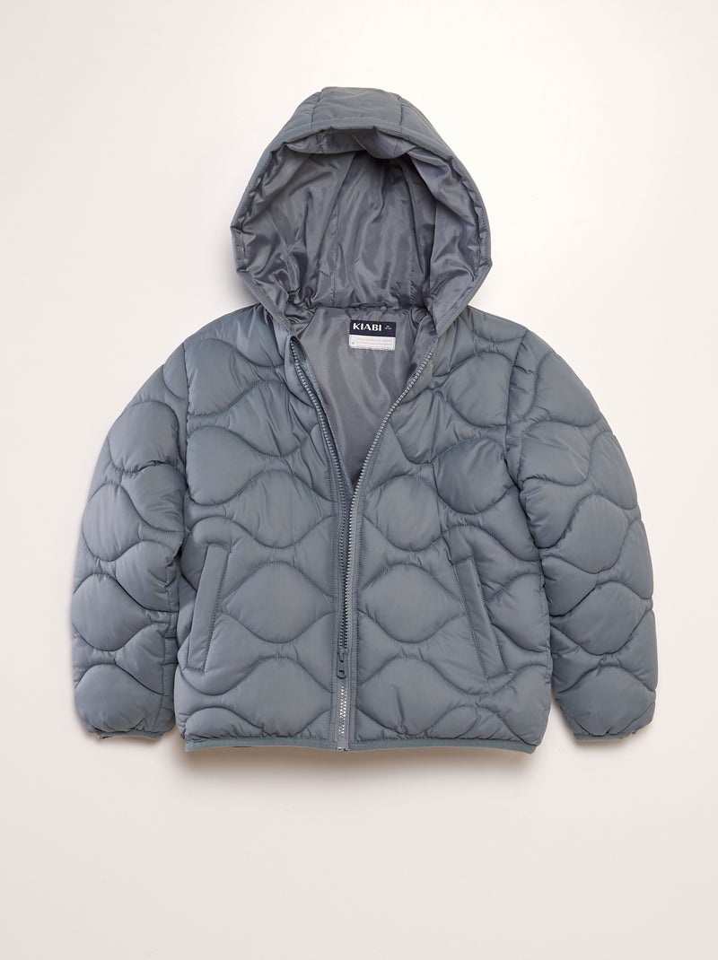 Doudoune quiltée à capuche Bleu - Kiabi