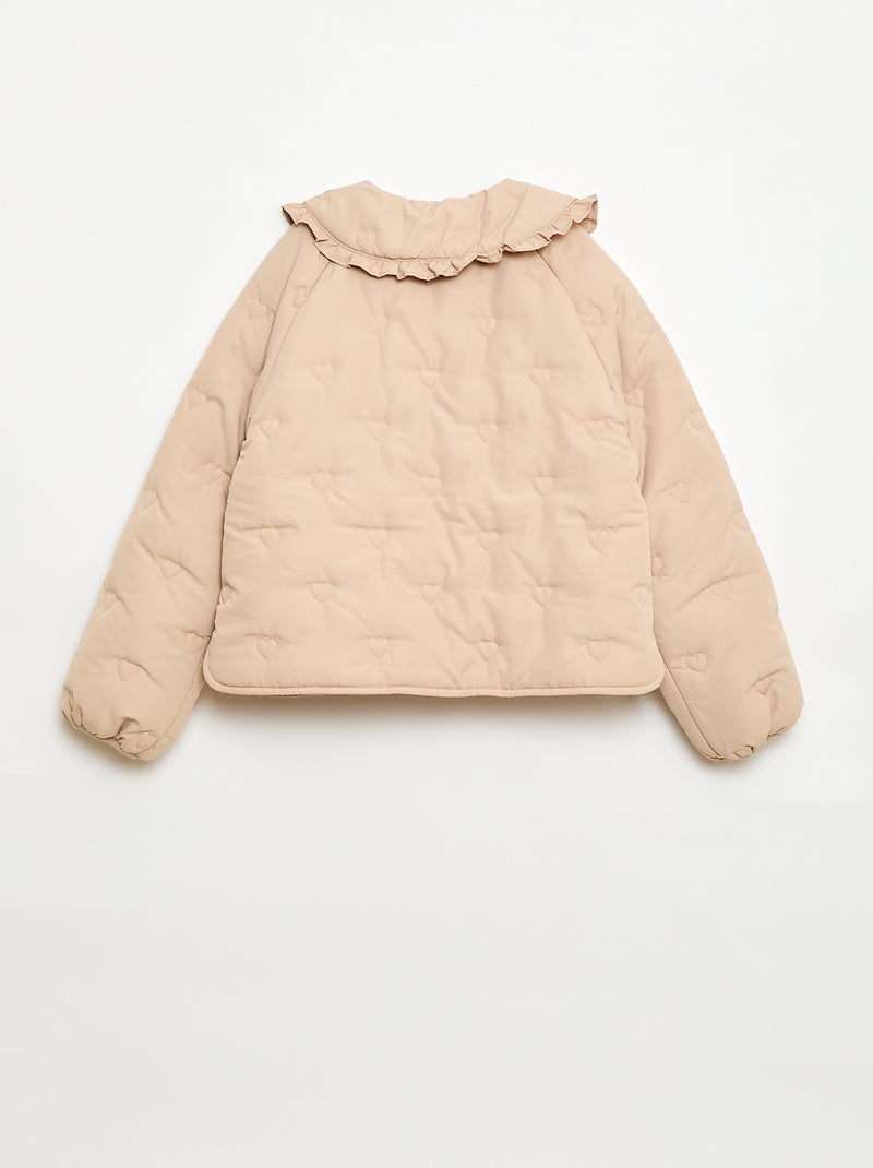 Doudoune quiltée avec col claudine Beige - Kiabi