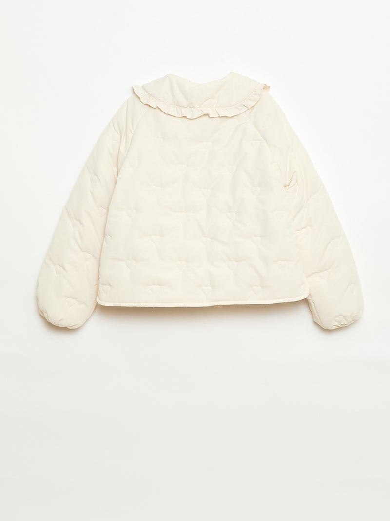 Doudoune quiltée avec col claudine Blanc - Kiabi