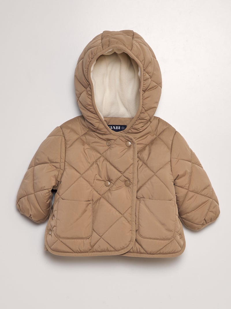 Doudoune quiltée doublée polaire Marron - Kiabi