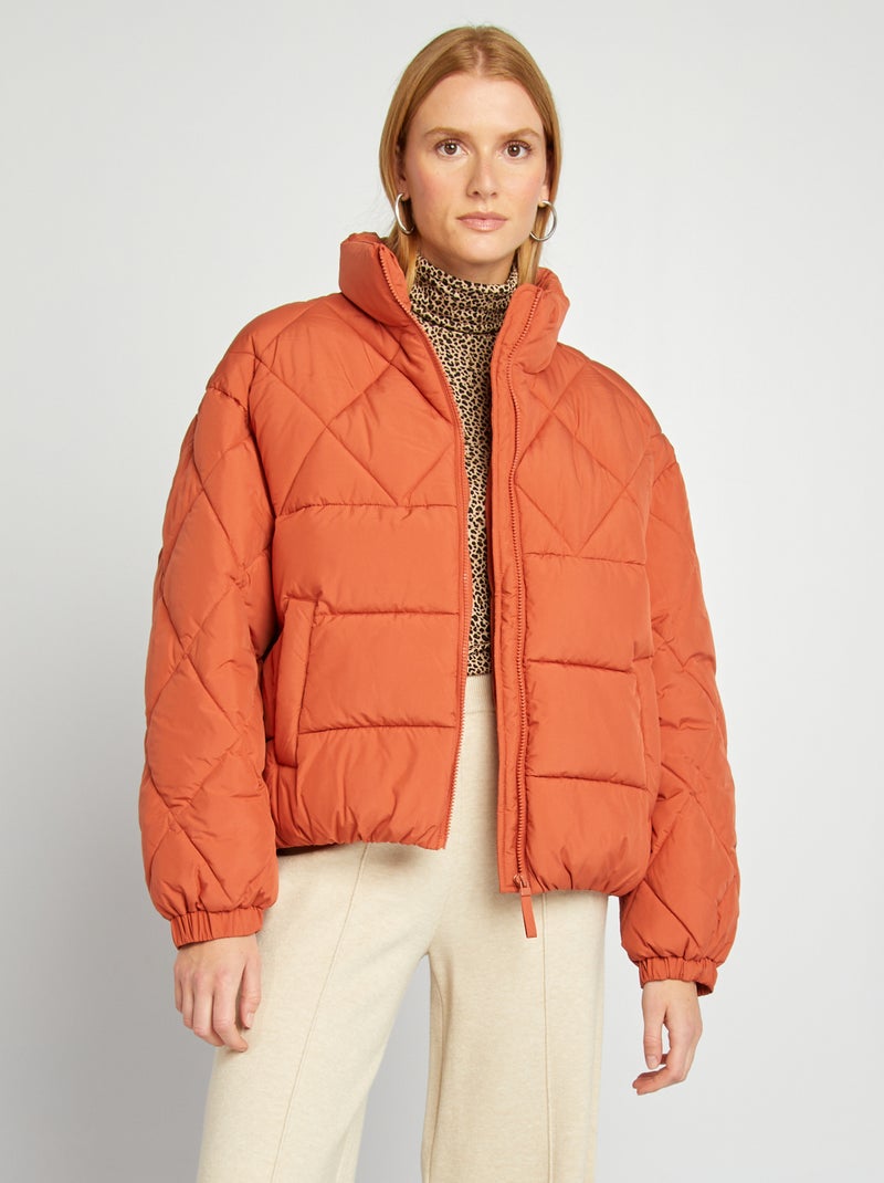 Doudoune quiltée forme oversize Orange - Kiabi