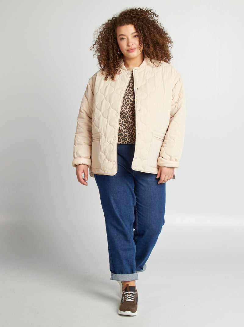 Doudoune quiltée manches amovibles BEIGE - Kiabi