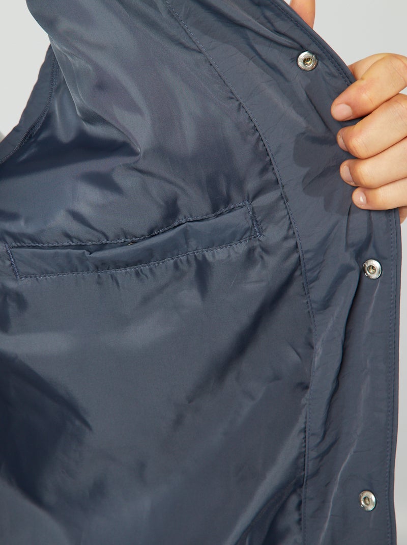 Doudoune quiltée manches amovibles Bleu marine - Kiabi