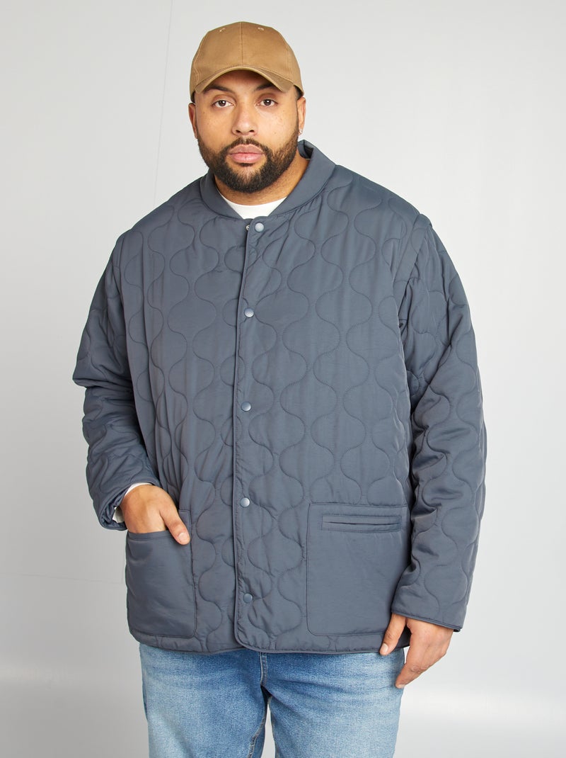 Doudoune quiltée manches amovibles Bleu marine - Kiabi