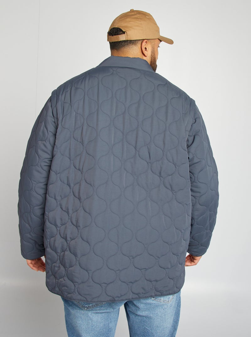 Doudoune quiltée manches amovibles Bleu marine - Kiabi