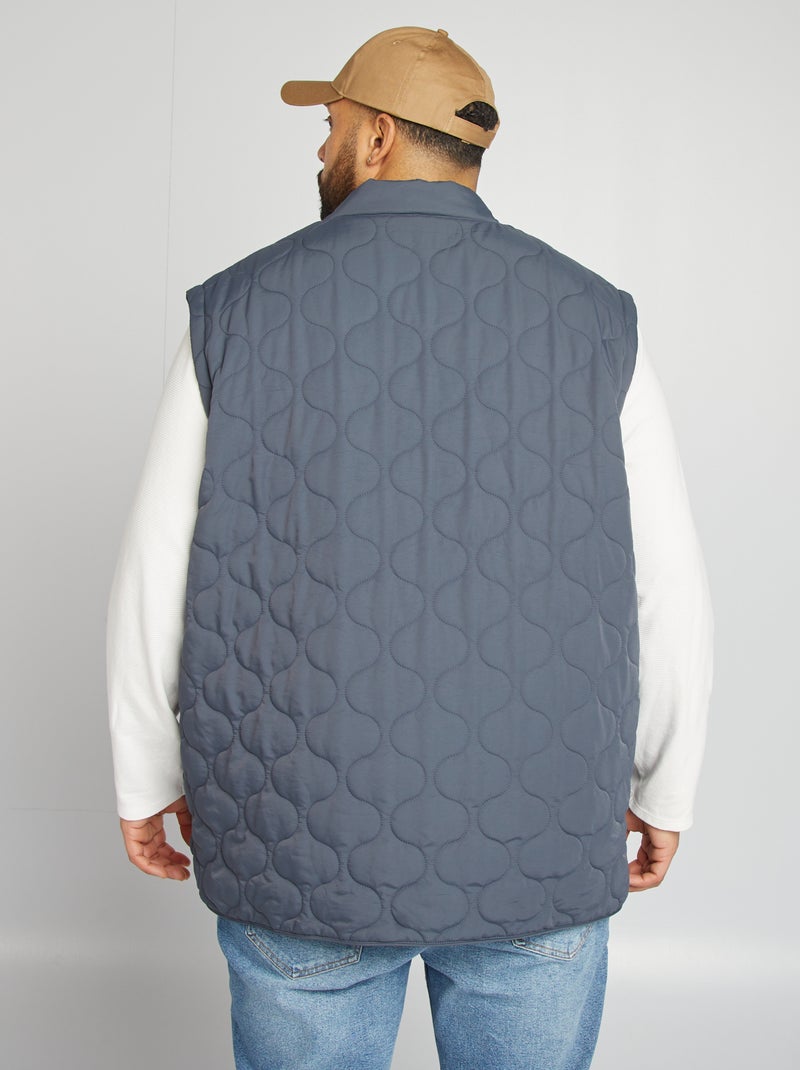 Doudoune quiltée manches amovibles Bleu marine - Kiabi