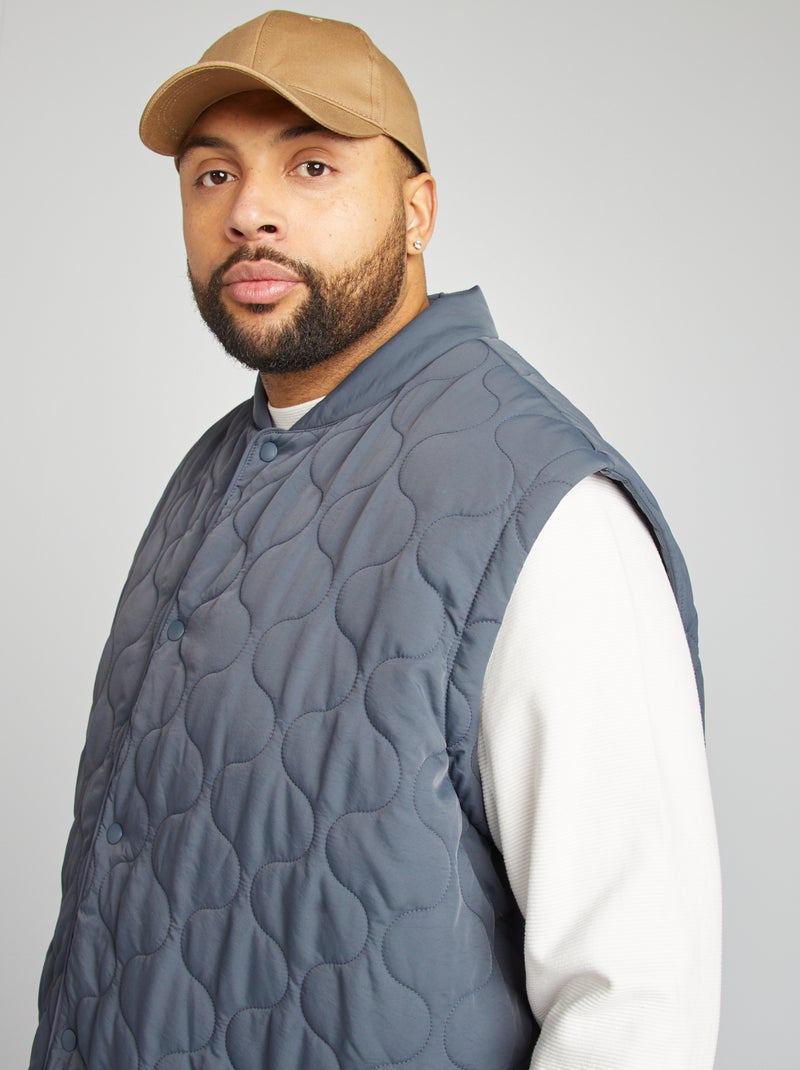 Doudoune quiltée manches amovibles Bleu marine - Kiabi