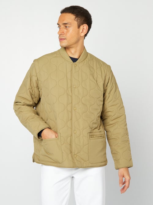 Doudoune quiltée manches amovibles - Kiabi