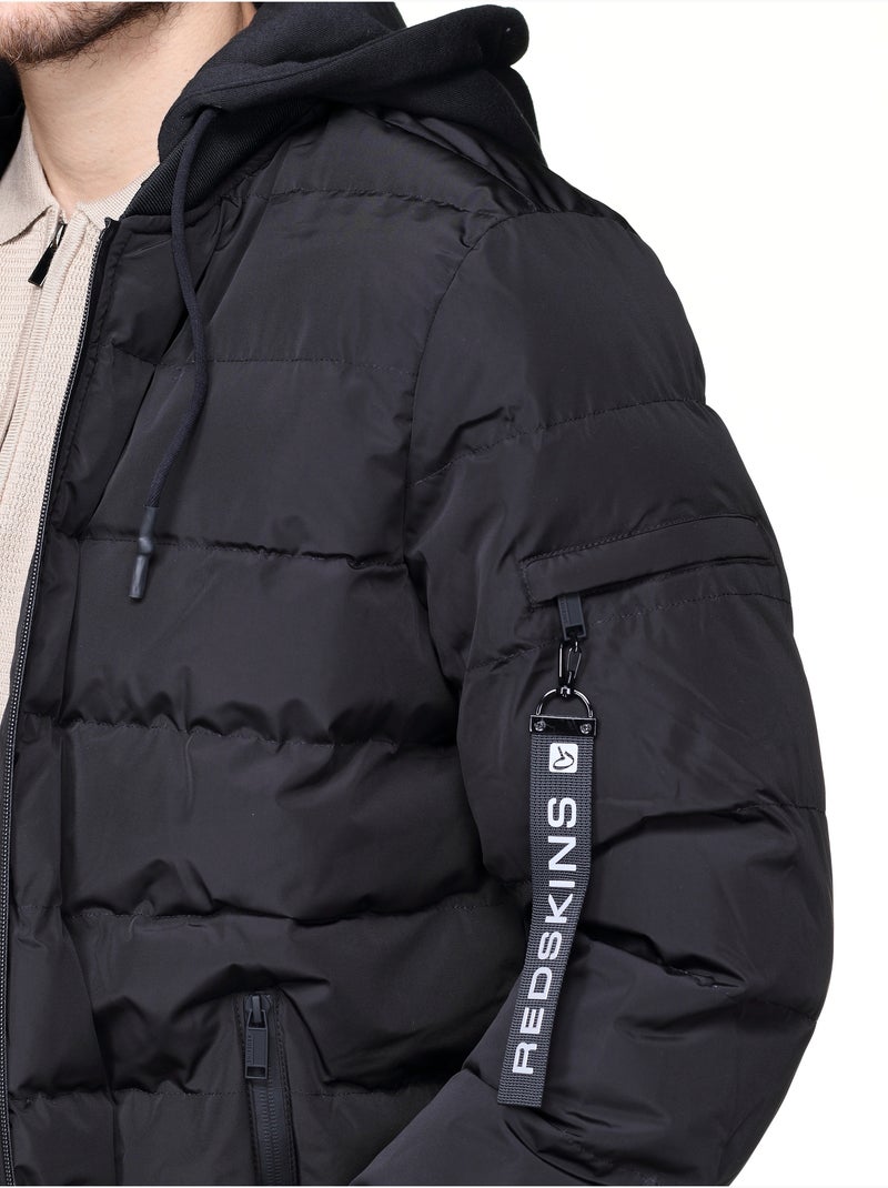 Doudoune Redskins à capuche Noir - Kiabi