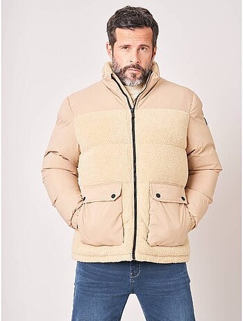 Doudoune regular homme bi-matière sherpa 'Deeluxe'