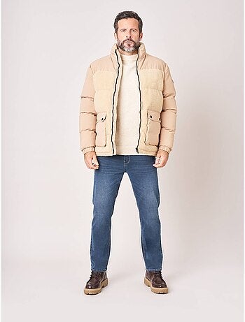 Doudoune regular homme bi-matière sherpa 'Deeluxe'