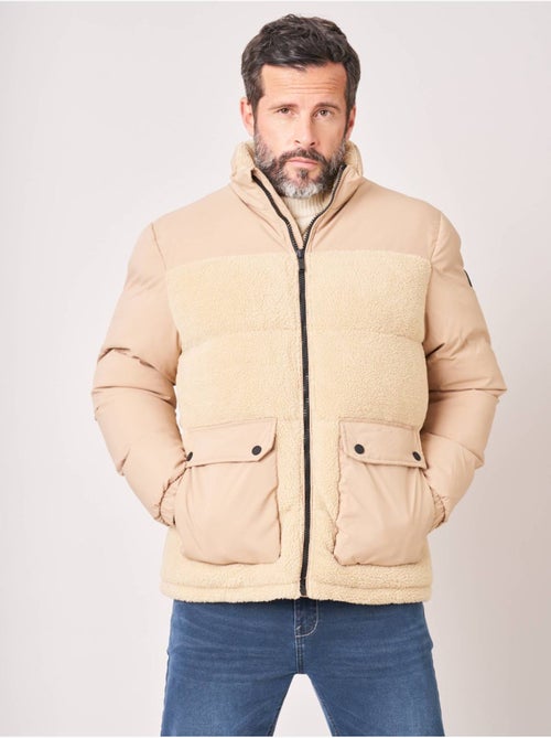 Doudoune regular homme bi-matière sherpa 'Deeluxe' - Kiabi Doudoune regular homme bi-matière sherpa 'Deeluxe' - Kiabi