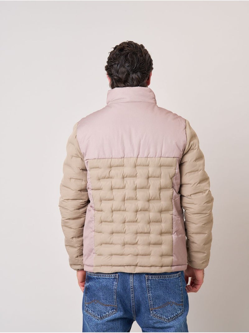 Doudoune regular homme effet matelassé graphique 'deeluxe' Beige foncé - Kiabi