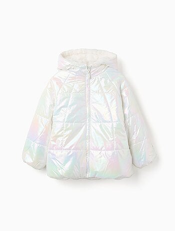 Doudoune réversible à capuche iridescent