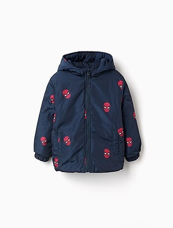 Doudoune Réversible à Capuche Spider-Man