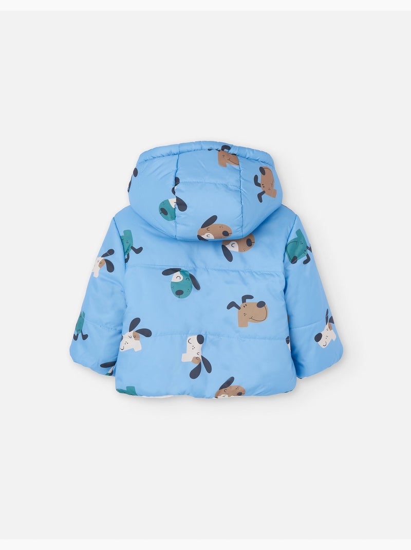 Doudoune réversible avec capuche Bleu - Kiabi