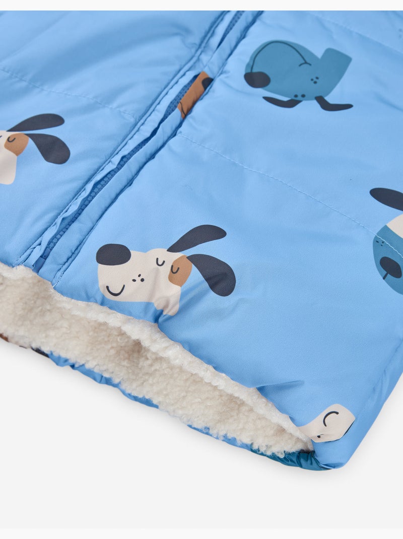 Doudoune réversible avec capuche Bleu - Kiabi