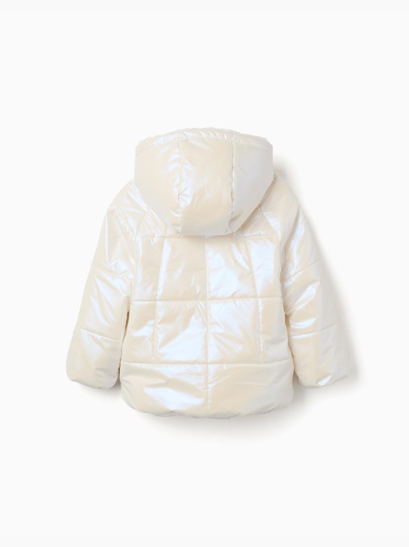 Doudoune réversible avec capuche et doublure en peluche douce synthétique Beige - Kiabi
