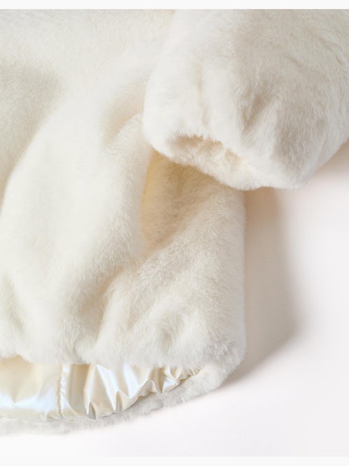 Doudoune réversible avec capuche et doublure en peluche douce synthétique - Kiabi Doudoune réversible avec capuche et doublure en peluche douce synthétique - Kiabi
