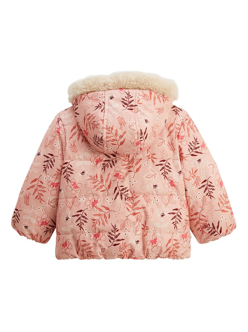 Doudoune réversible enfant imperméable avec capuche Manouk Rose - Kiabi