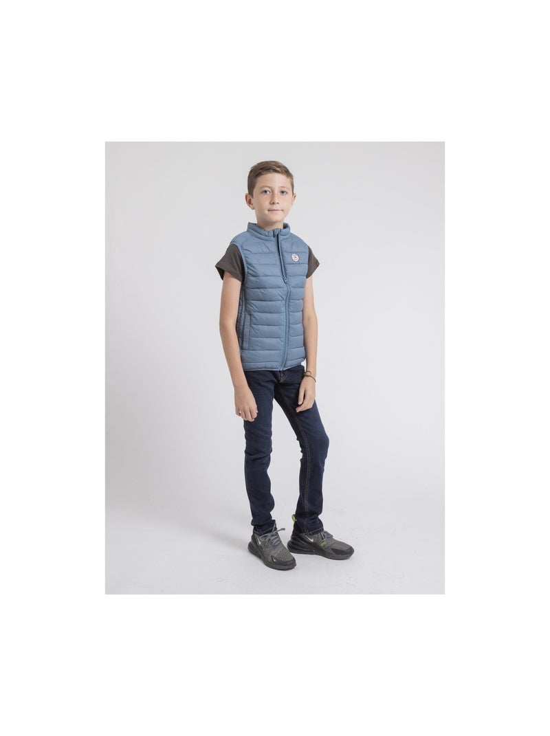 Doudoune sans manche zernes garçon ii Bleu ardoise - Kiabi