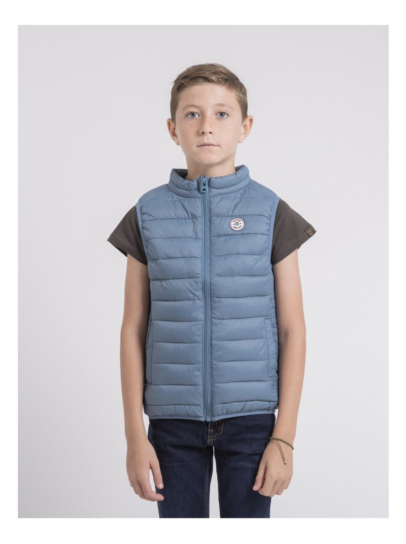 Doudoune sans manche ZERNES-J II Bleu ardoise - Kiabi