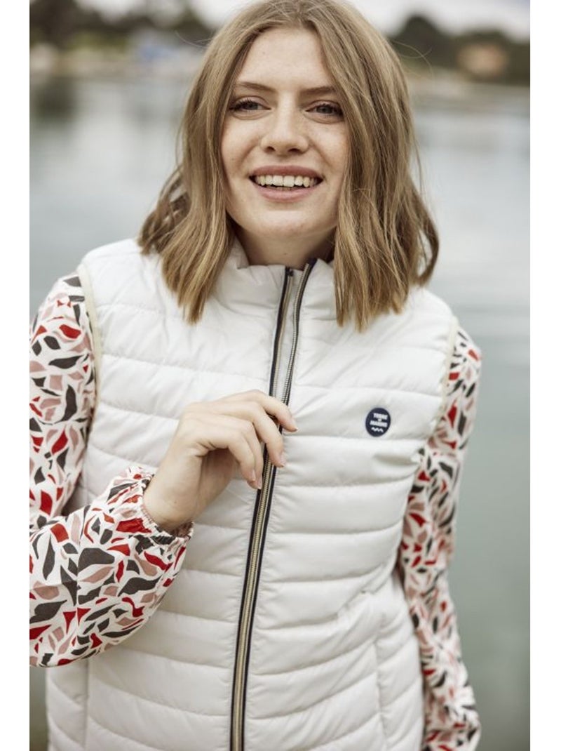 Doudoune sans manches - Terre de Marins Blanc Beige - Kiabi
