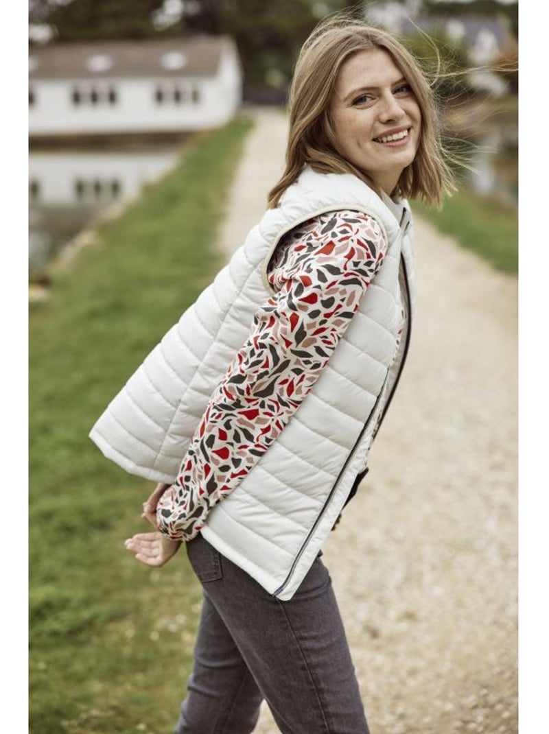 Doudoune sans manches - Terre de Marins Blanc Beige - Kiabi