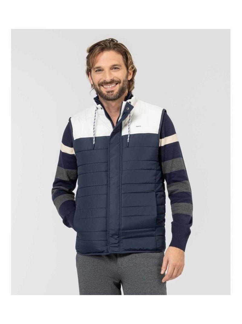 Doudoune sans manches - Terre de Marins Blanc Bleu - Kiabi