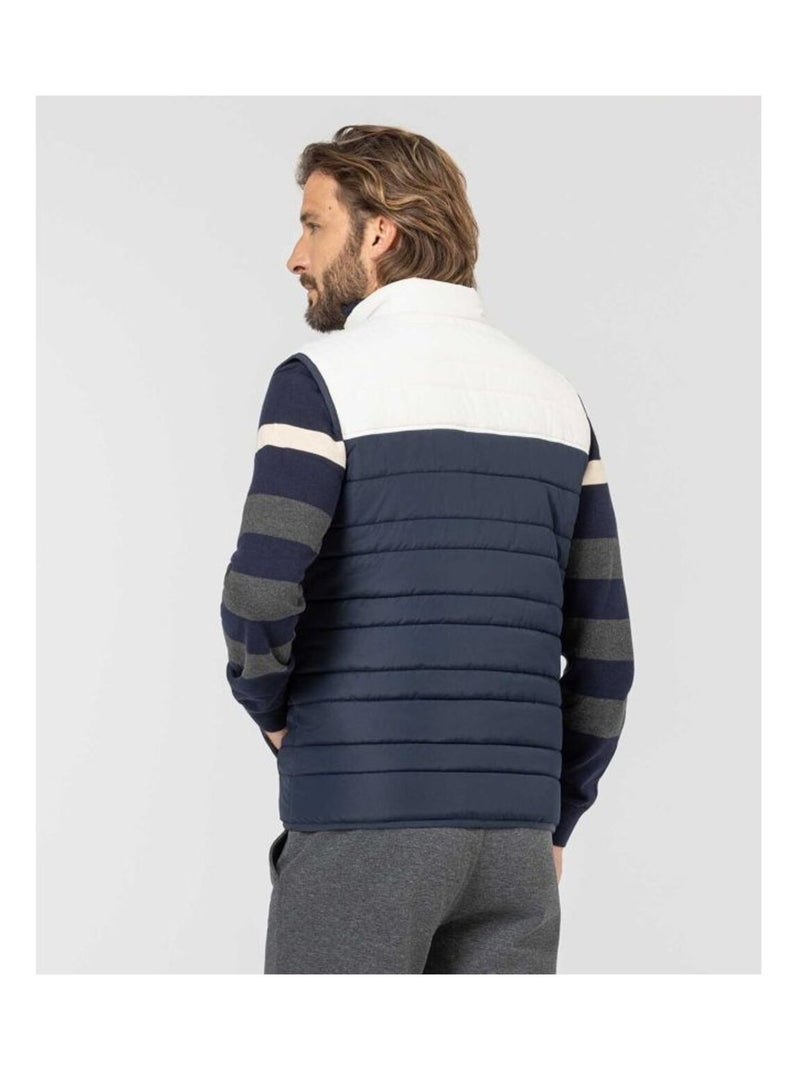 Doudoune sans manches - Terre de Marins Blanc Bleu - Kiabi