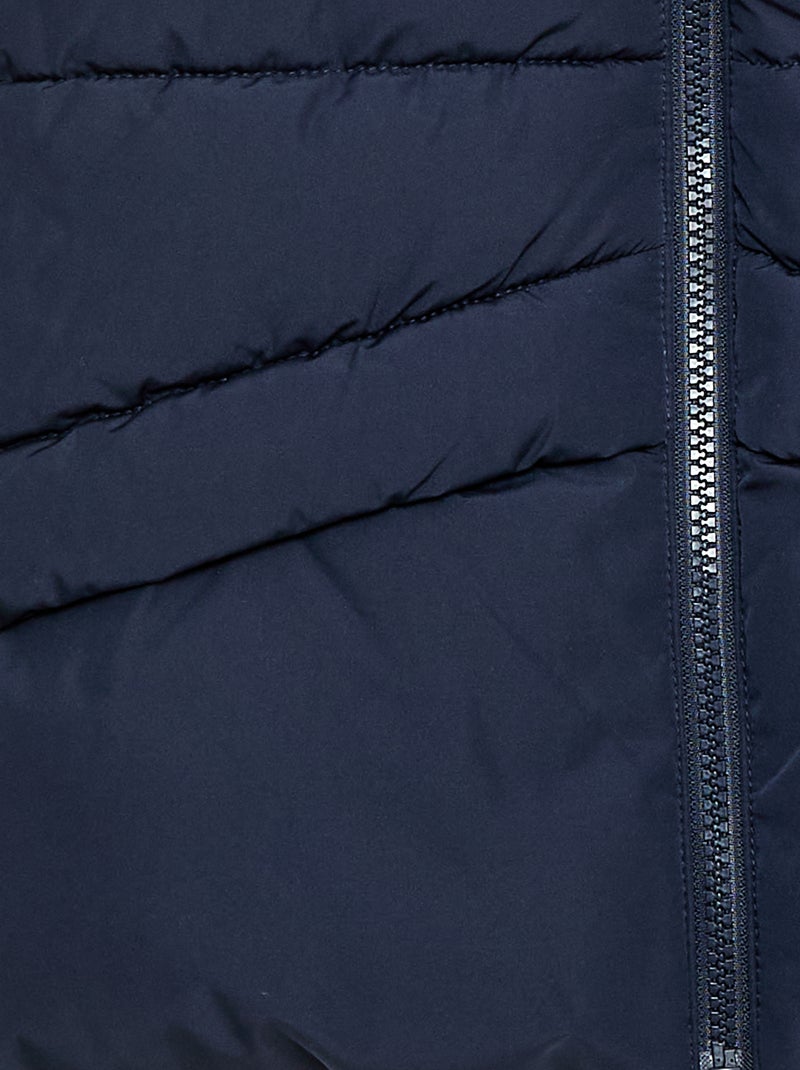 Doudoune sans manches à capuche Bleu - Kiabi