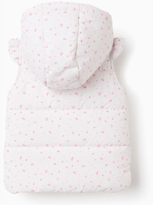Doudoune sans manches à capuche et motif - Kiabi