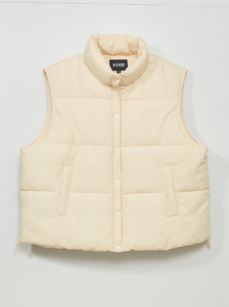 Doudoune sans manches avec doublure Beige - Kiabi