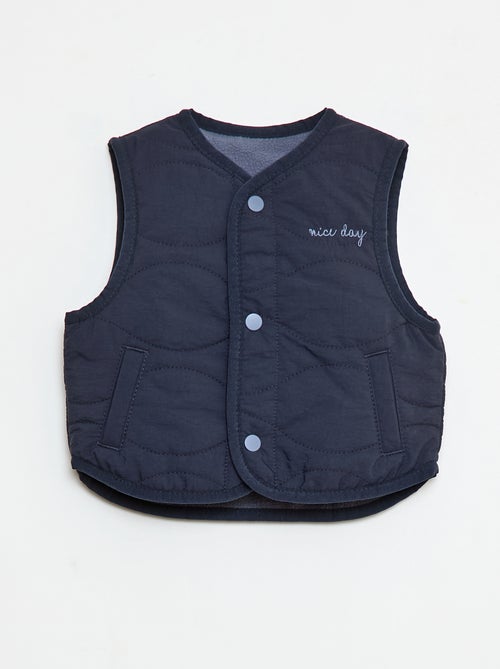 Doudoune sans manches avec doublure polaire - Kiabi