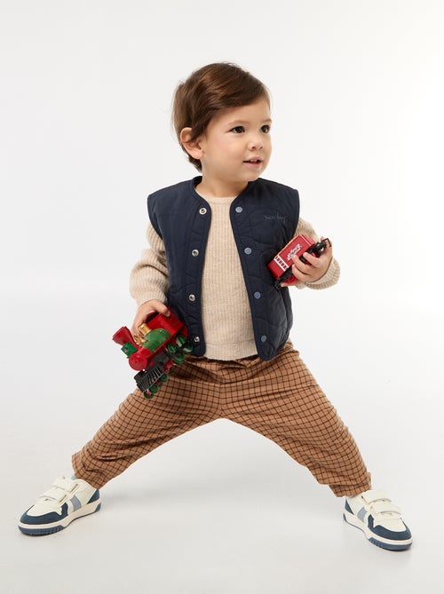 Doudoune sans manches avec doublure polaire - Kiabi