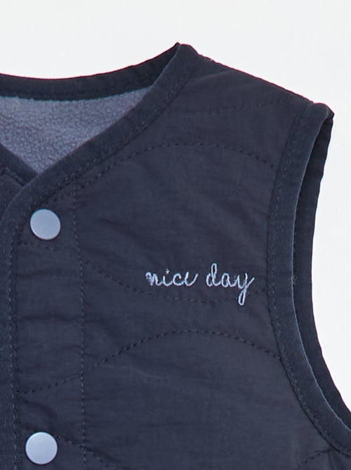 Doudoune sans manches avec doublure polaire - Kiabi